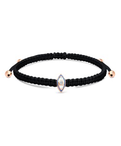 Evil Eye with Enamel Matt Rope Bracelet BR-306-RO-GP